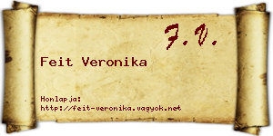 Feit Veronika névjegykártya